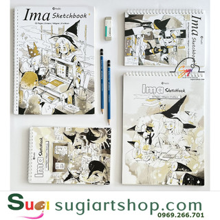 Sổ vẽ Sketchbook NaBii Ima/ Ima Sketchbook 160gsm 32 tờ A5/A4 [ Sugi art shop]