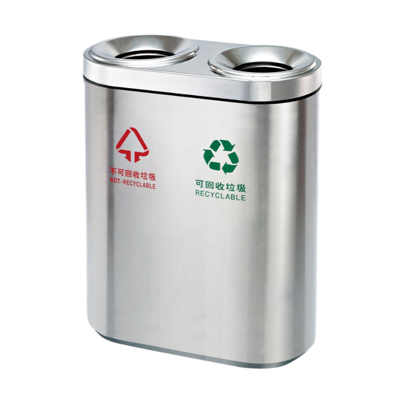 Thùng rác inox 2 ngăn 60L trong nhà HPB-94E Indoor Trashbin