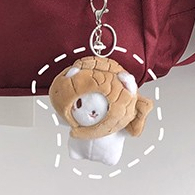 Móc khóa mèo bông có nón đội Mun Mun Store
