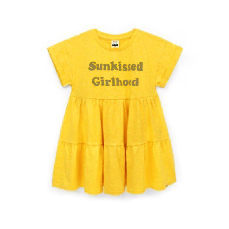 Đầm Petite Mieux VN xuất Hàn chất cotton xước 3 tầng bé gái