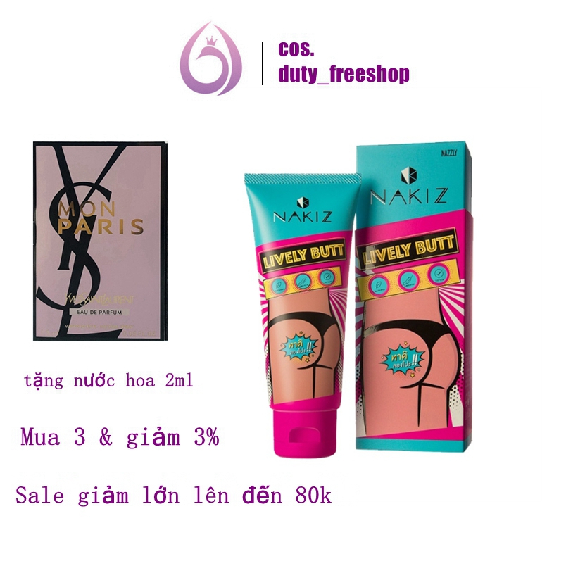 NAKIZ LIVELY BUTT - Kem Trắng Da, Giảm Thâm/Mụn/Mông, Bẹn/ Nách/ Lưng/Nhũ hoa/Cùi chỏ/ Đầu gối 100ml