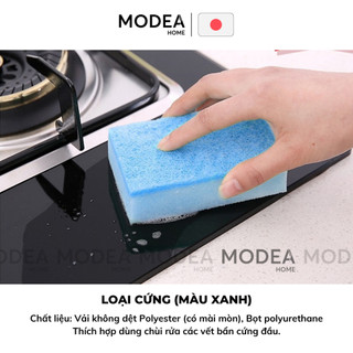 (HÀNG NỘI ĐỊA NHẬT) Bộ 6 miếng mút rửa chén bát cao cấp