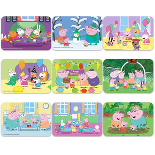 Đồ chơi xếp hình puzzle 60-100-200 mảnh hộp thiếc in dập nổi chủ đề Peppa Pig - Pony/ Bộ xếp hình cho bé