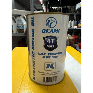Dầu nhớt siêu mát cho xe máy xe số okami sp racing 10w40 800ml,1l