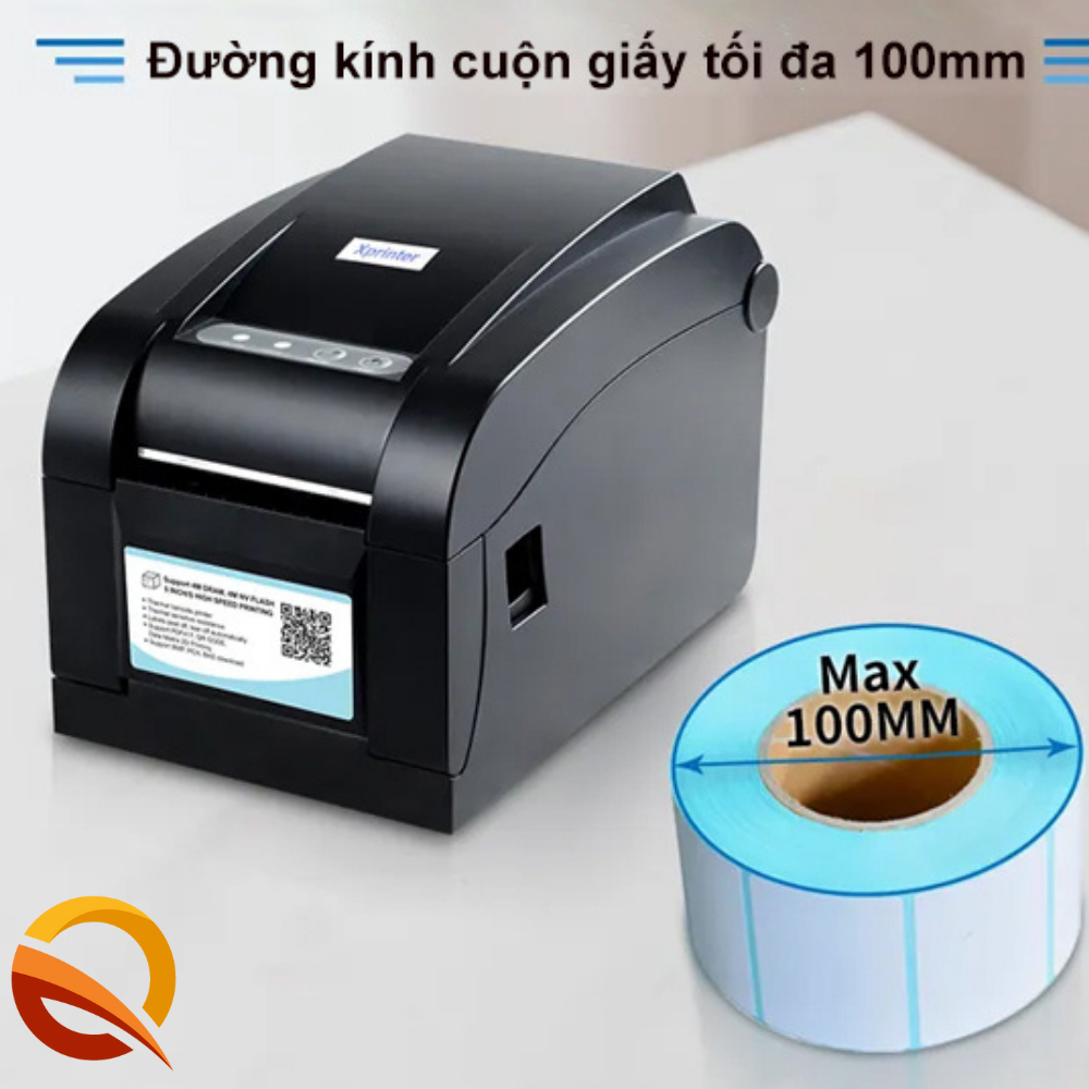 Máy in decal nhiệt Xprinter XP-350B, máy in tem nhãn, mã vạch, khổ giấy 50x30, 50x40, 58x40, 35x22, 75x22