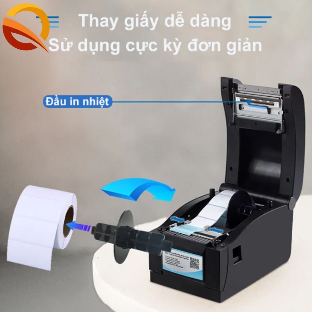 Máy in decal nhiệt Xprinter XP-350B, máy in tem nhãn, mã vạch, khổ giấy 50x30, 50x40, 58x40, 35x22, 75x22