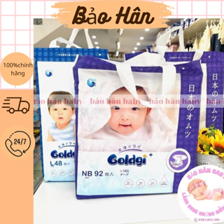 Tã Bỉm dán quần cao cấp Goldgi đủ size Nb92 S84 M66 M60 L48 XL44 XXL32 bán