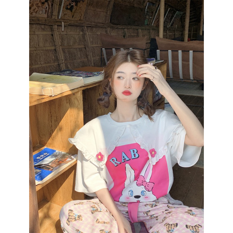 🌸 áo thun cổ búp bê phong cách Hàn Quốc 🌸