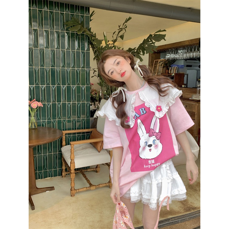🌸 áo thun cổ búp bê phong cách Hàn Quốc 🌸