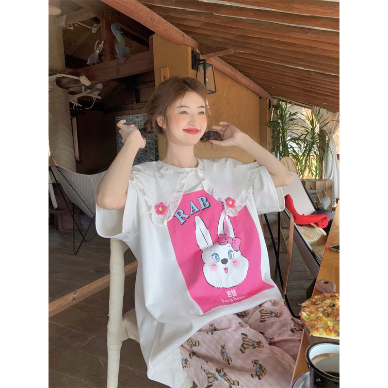 🌸 áo thun cổ búp bê phong cách Hàn Quốc 🌸