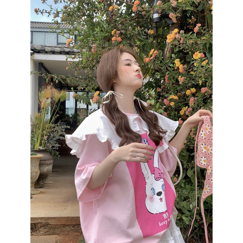 🌸 áo thun cổ búp bê phong cách Hàn Quốc 🌸