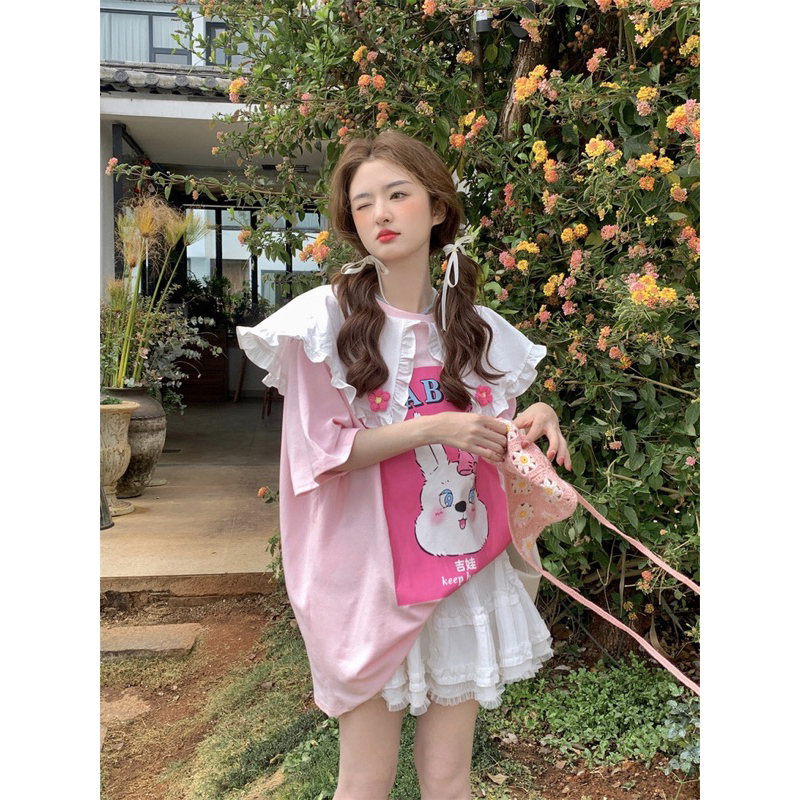 🌸 áo thun cổ búp bê phong cách Hàn Quốc 🌸