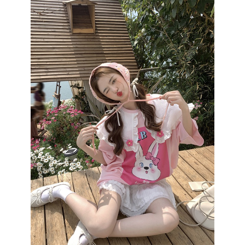 🌸 áo thun cổ búp bê phong cách Hàn Quốc 🌸