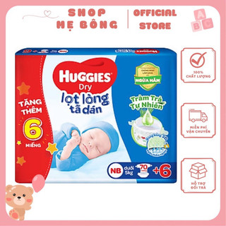 Tã dán huggies nb70+6/s80+2/m76+8