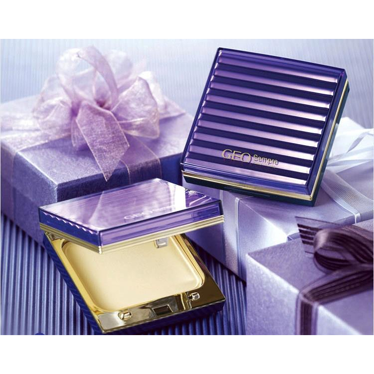 Phấn nén Geo xanh 2 lõi – Geo Sempre C-water two way tone 21-tự nhiên 10.5g