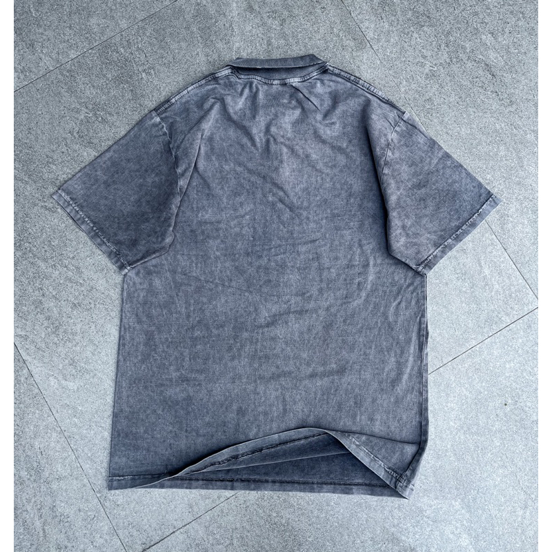 Áo polo tay ngắn nam wash hiệu ứng chất liệu cotton 100%
