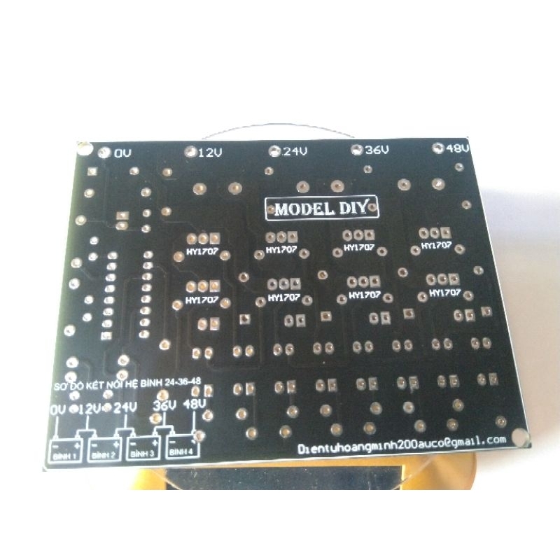 2 PCB Trắng cân bằng ắc quy, Bình pin Lithium hệ 4 bình 48V Model DIY SX:27/11/22
