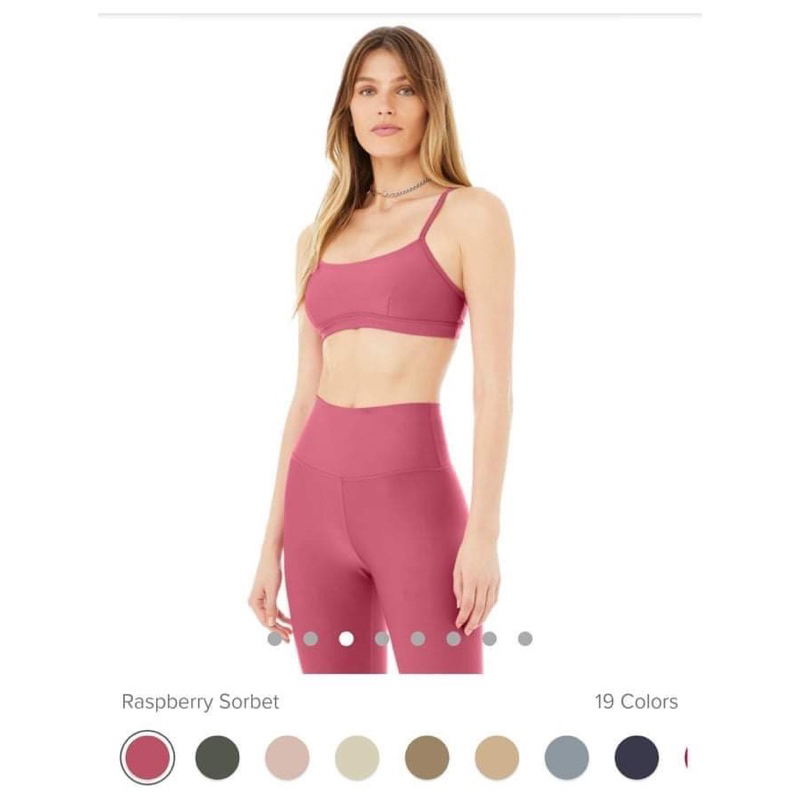 bộ set tập yoga nhà aloyoga màu tím size xs(used 1 time)