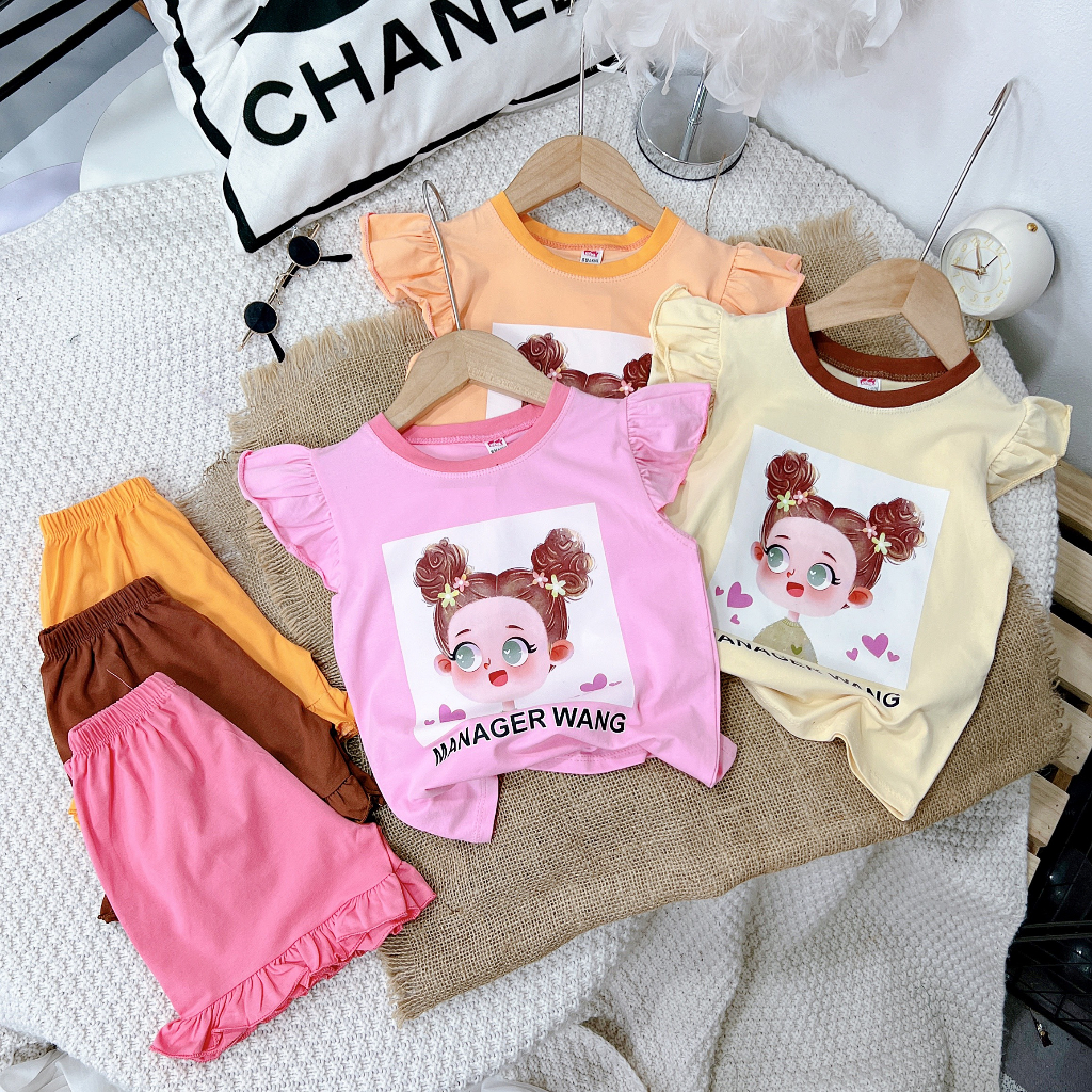 Bộ hè sát nách- bộ cánh tiên cực xinh cho bé 7-18kg