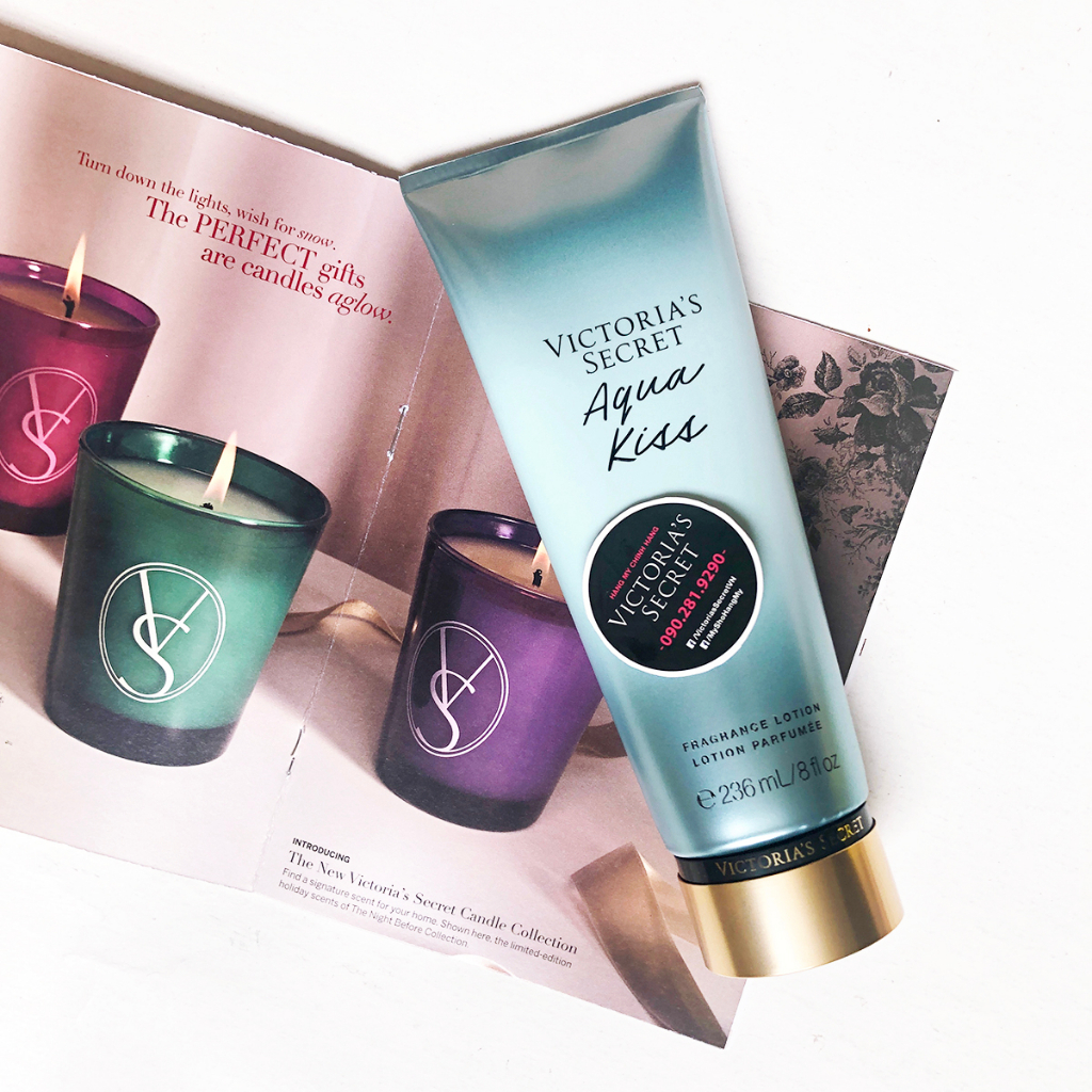 Kem dưỡng da, Lotion toàn thân Aqua Kiss hương hoa lan Nam Phi và hoa Cúc, thanh mát, Victoria's Secret
