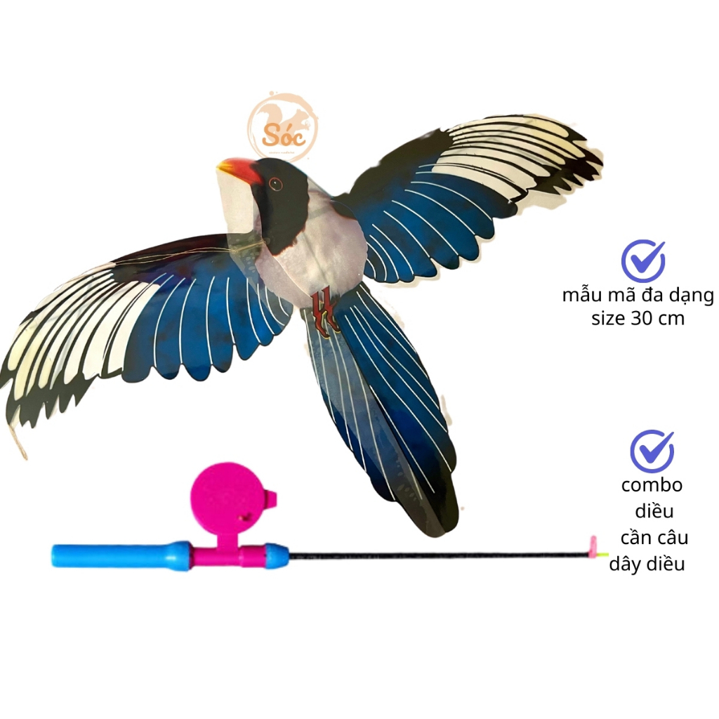 Đồ Chơi Diều Cần Câu 3D Mini TDG Cho Bé Họa Tiết Hoạt Hình Dễ Thương Kèm Cần Câu Và Dây Thả