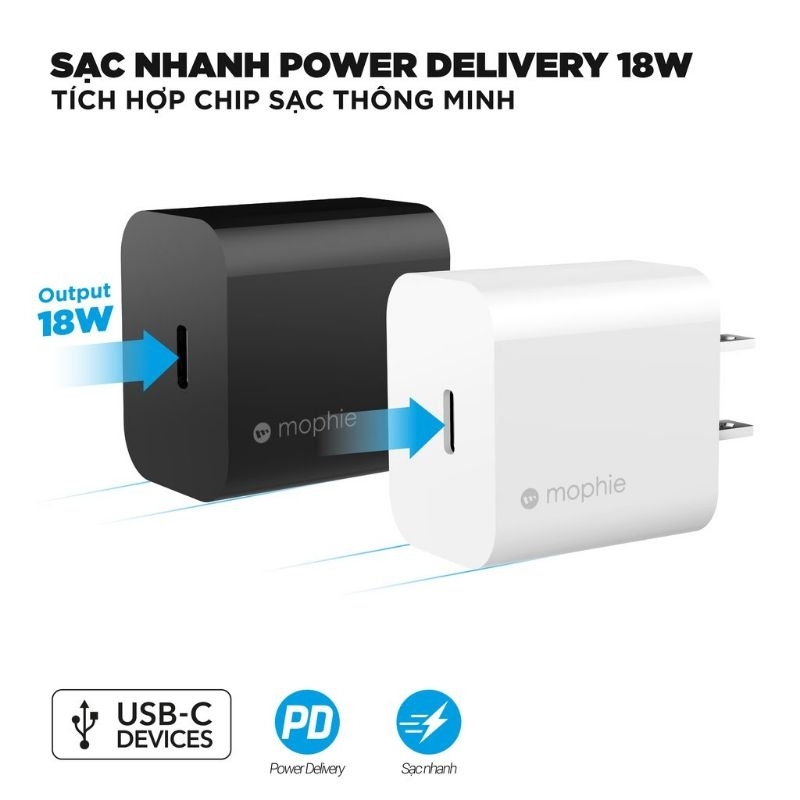 Sạc Mophie 18W USB - C