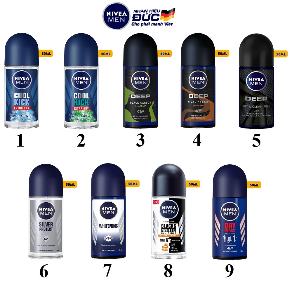 Lăn khử mùi nam Nivea men 50ml Lăn nách nam