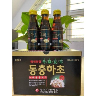 Nước đông trùng hạ thảo chai HanBo Hàn Quốc hộp 10 chai