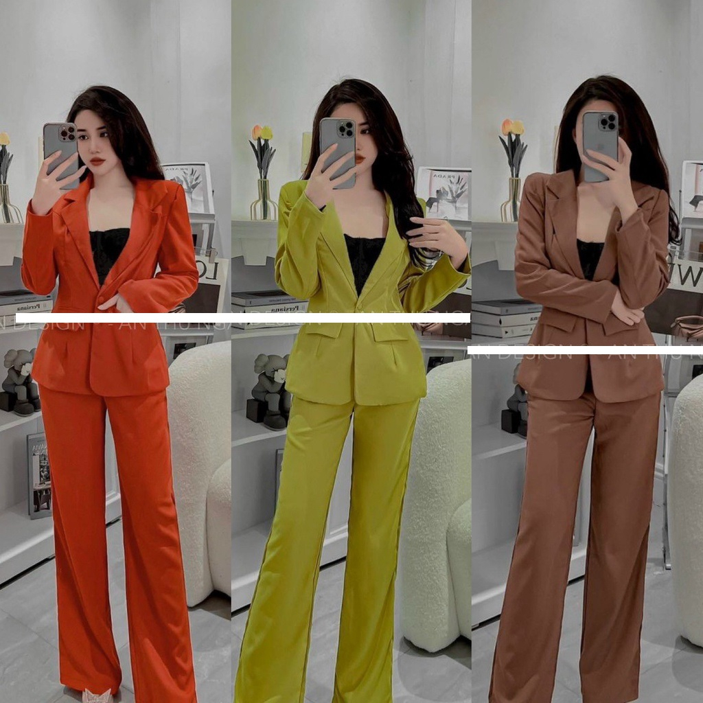 Set vest nữ dài tay lịch sự, sang chảnh với các tone màu bắt mắt, nổi bật dành cho các nàng đi chơi hoặc đi làm 142
