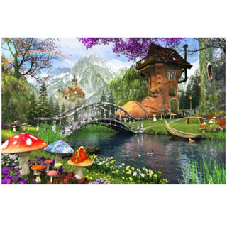 Tranh Xếp Hình 1000 Mảnh Ghép Gỗ,Tranh Ghép Hình Ngôi Nhà Giầy Cũ, jigsaw puzzle 1000 pcs