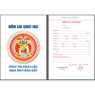 Sổ hụi - biên lai giao hụi - size a5 - mẫu in sẵn 45k/cuốn