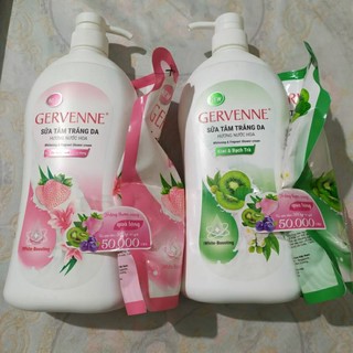 🌷 sữa tắm gervenne 900gam tặng kèm túi sữa tắm 380gam