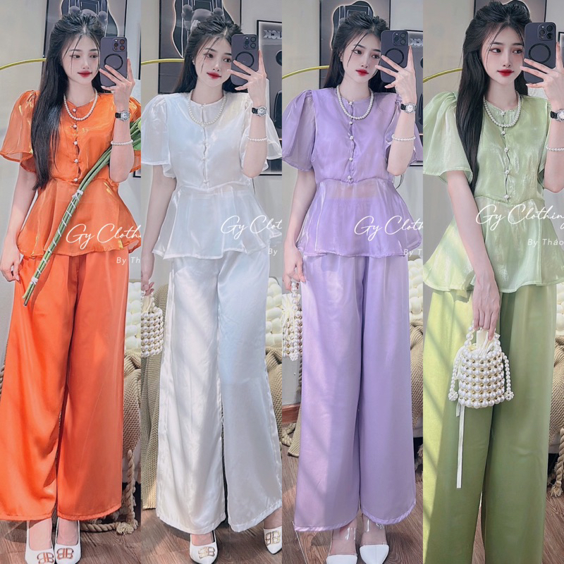 SET PEPLUM TƠ ÓNG ĐI CHÙA ĐI CHƠI TIỂU THƯ SANG TRỌNG