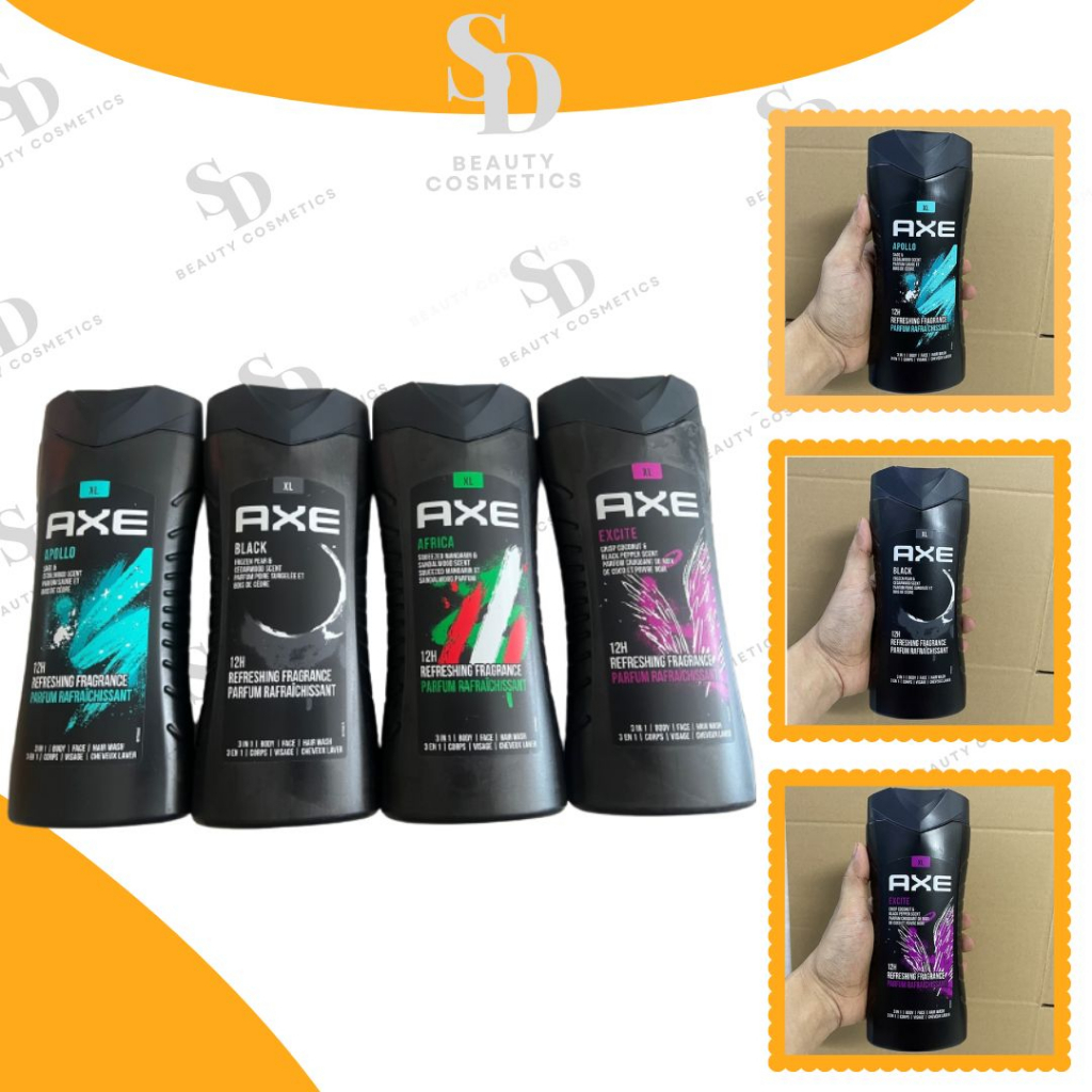 Sữa Tắm AXE Hương Nam Tính Mạnh Mẽ Không Bỏ Qua AXE 3in1 400ml
