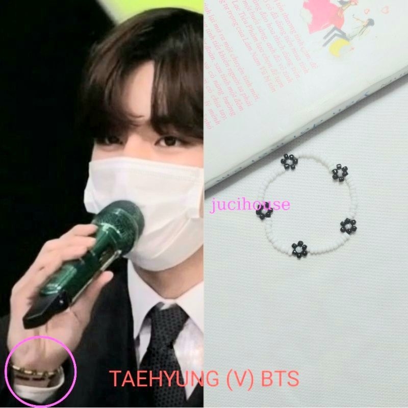 Vòng tay hạt cườm Taehyung (V) BTS handmade #jucihouse