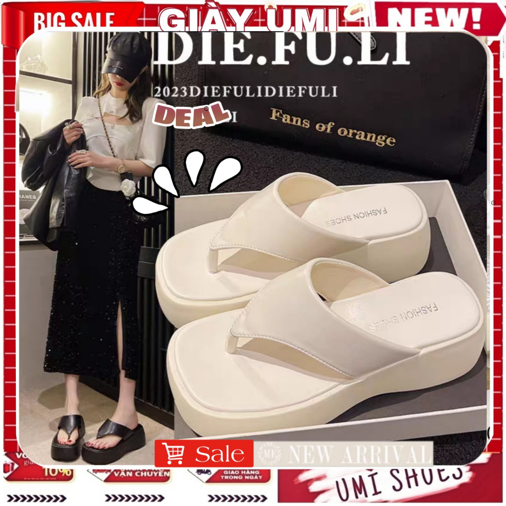 Giày sandal đế xuồng quai phồng mã VML0 xỏ ngón kẹp thời trang phối nhiều phong cách nhẹ nhàng cá tính mẫu mới