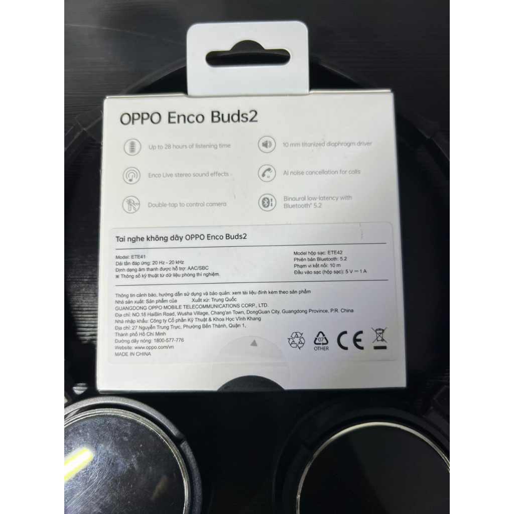 Tai Nghe Bluetooth Không Dây OPPO Enco Buds2 Trắng Chống Nước Giảm Tiếng Ồn