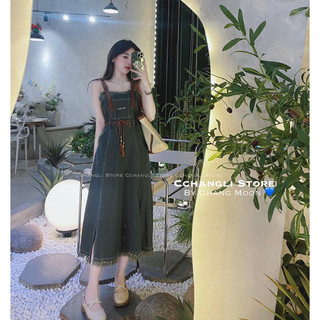 váy yếm jean (ảnh và clip thật)