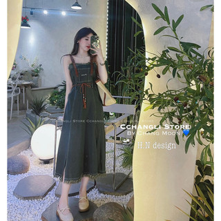 váy yếm jean (ảnh và clip thật)