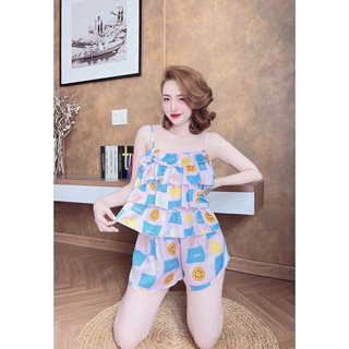 Đồ ngủ nữ vải lụa mềm mát, đồ bộ mặc nhà cao cấp