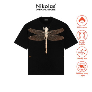 Áo thun unisex nikolas 100% cotton dragonfly tee