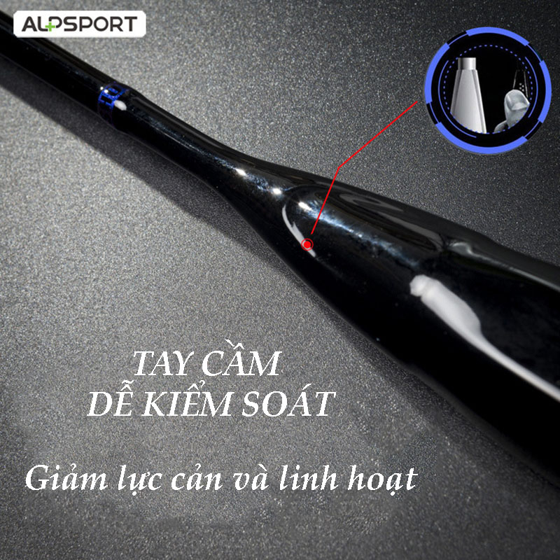 Vợt cầu lông khung cacbon siêu nhẹ ALPSPORT – Bộ 1 cây vợt cầu lông siêu nhẹ chất liệu sợi cacbon BBQ2.0 8U G5 65g