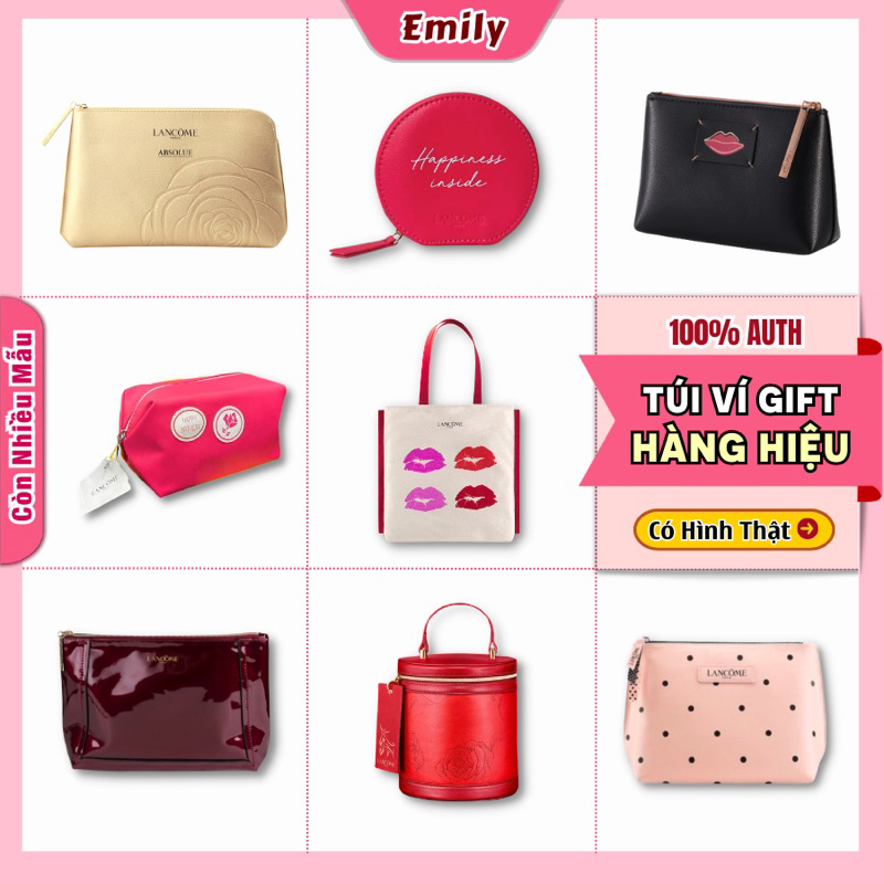 Túi Ví đựng mỹ phẩm hãng Lan.come hàng tặng tách gift set auth