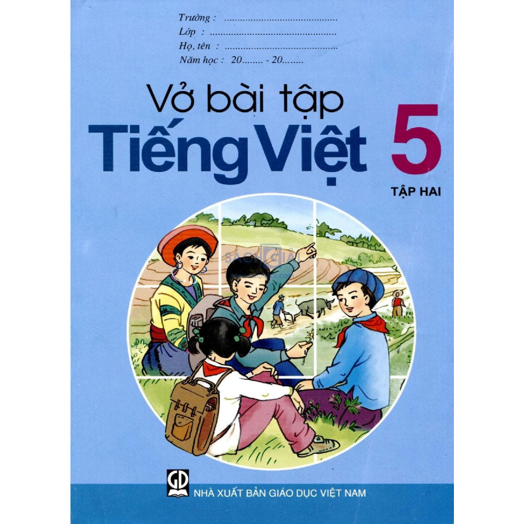 Sách Vở bài tập Tiếng Việt 5 - Tập 2 - Năm 2023 (Bán Kèm bao sách + Bút chì 2B)