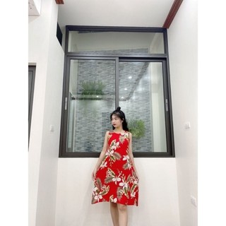 Đầm lanh mặc nhà 3D QC nhẹ, mát
