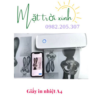 [Chính hãng]Máy in nhiệt mini LUCKJINGLE A4 💚 MẶT TRỜI XINH ☀️