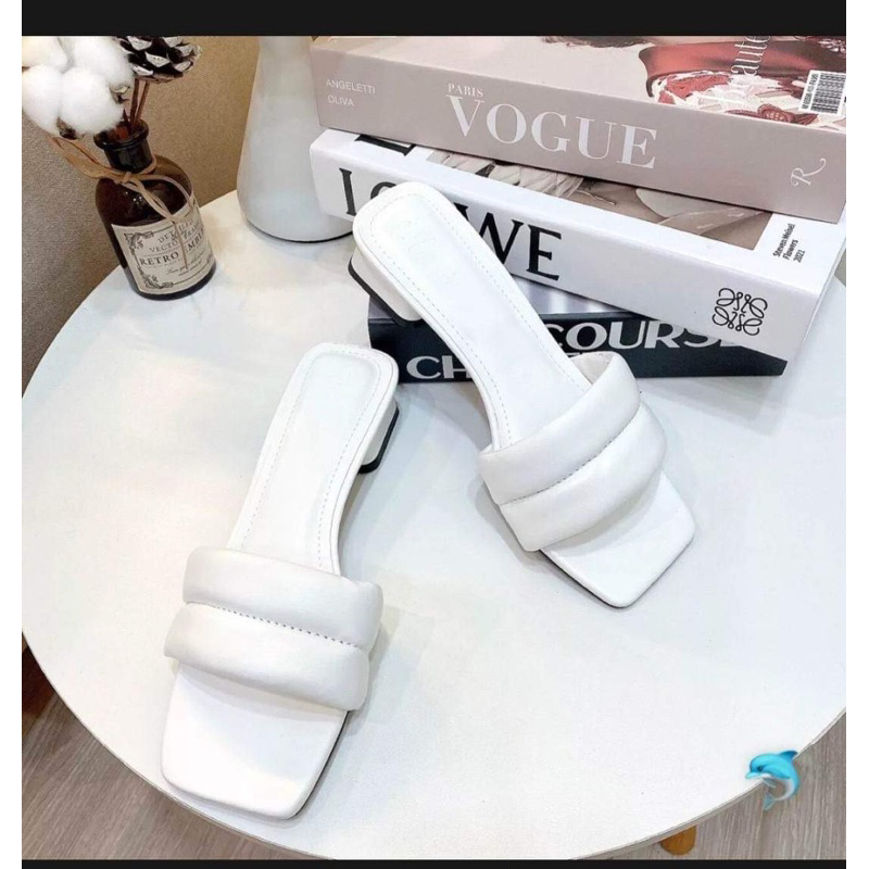 Dép gót 3p quai ngang mềm sang trọng hình chụp thật big size 35_45