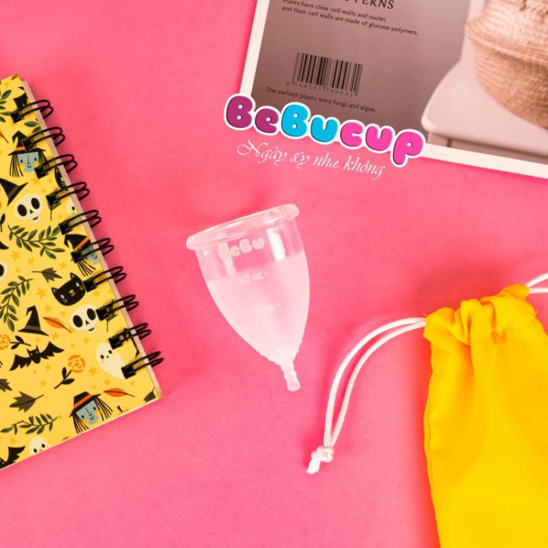 CỐC NGUYỆT SAN BEBUCUP tặng kèm cốc t-iệt tr_ùng + túi đựng cốc