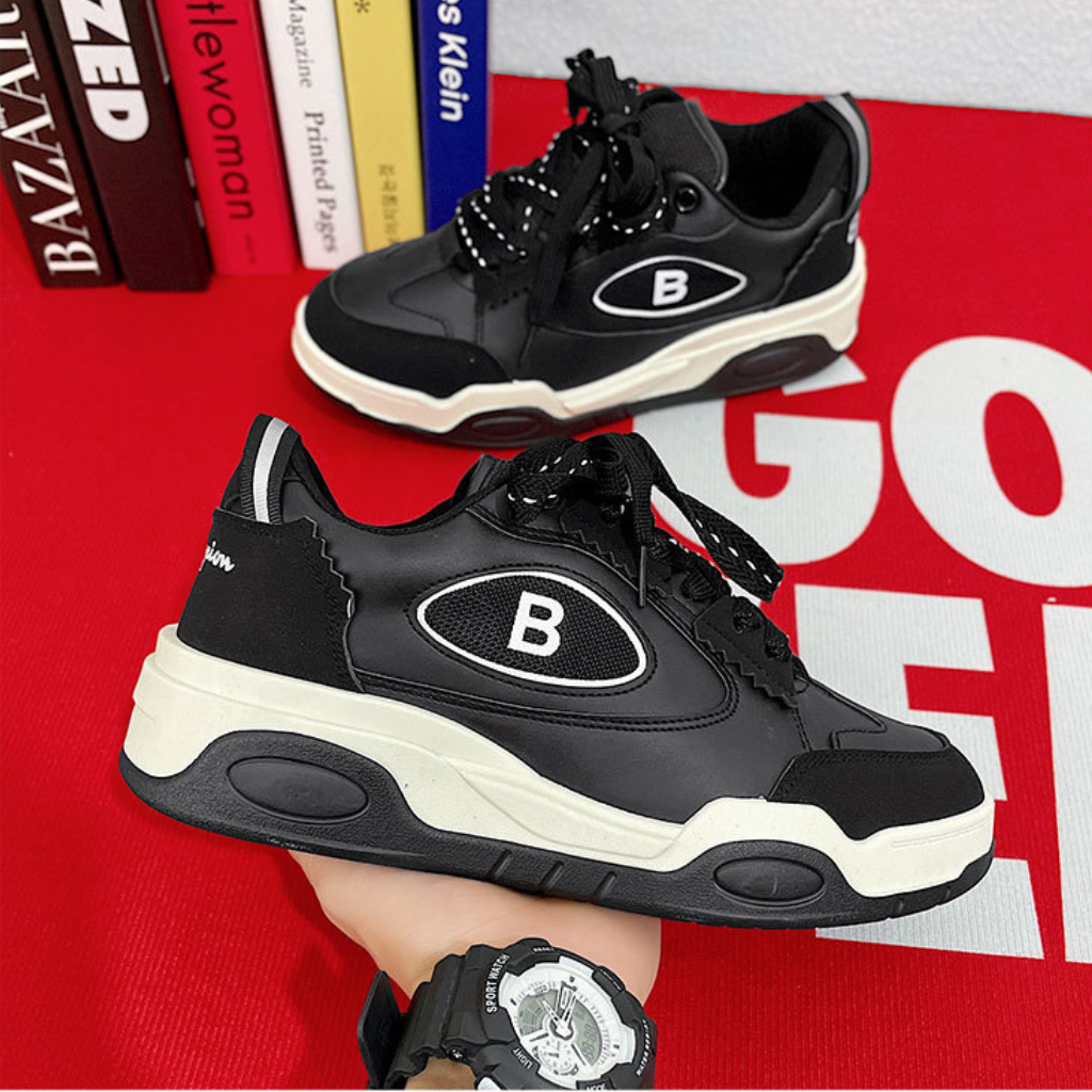 Giày sneaker độn đế cao cấp cho nam chữ B tôn dáng êm chân thiết kế năng động trẻ trung size từ 39 đến 44 MS85