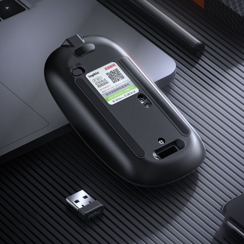Chuột Không Dây Bluetooth Maxcotech Inphic M1pro Pin Sạc Click Chống ồn Báo Thời Lượng Pin Độ Nhạy 1600DPI